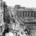 Imagen de la construcción de la Gran Vía
