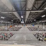 Una imagen de aspirantes a conductores de la EMT en pleno examen