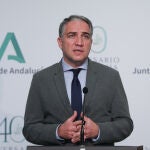 El consejero de la Presidencia, Administración Pública e Interior y portavoz del Gobierno andaluz, Elías Bendodo