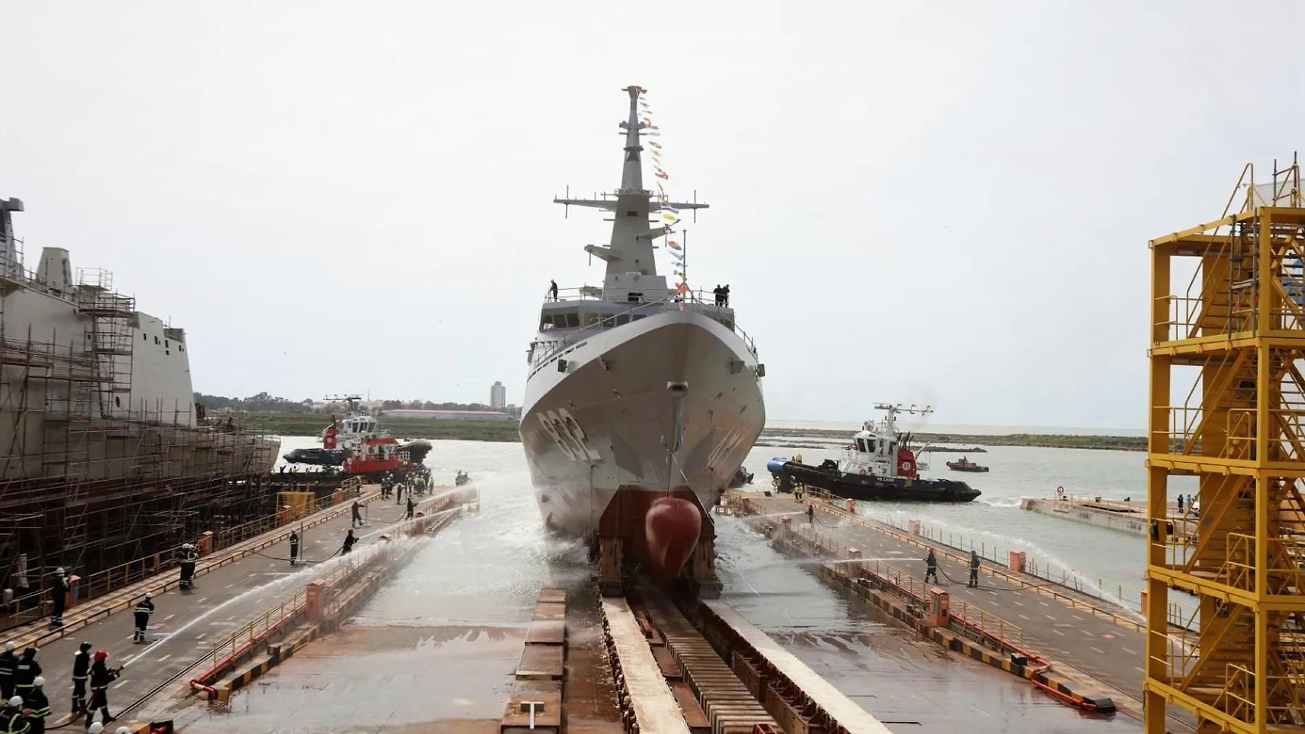 Imagen de la corbeta para Arabia Saudí de Navantia San Fernando