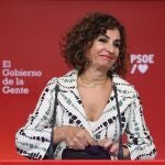 La vicesecretaria general del PSOE y ministra de Hacienda, María Jesús Montero