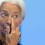 Christine Lagarde, presidenta del Banco Central Europeo, en su comparecencia