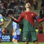 Cristiano, en el partido ante España