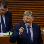 El presidente de la Generalitat Valenciana, Ximo Puig, en las Cortes Valencianas, a 27 de septiembre de 2022
