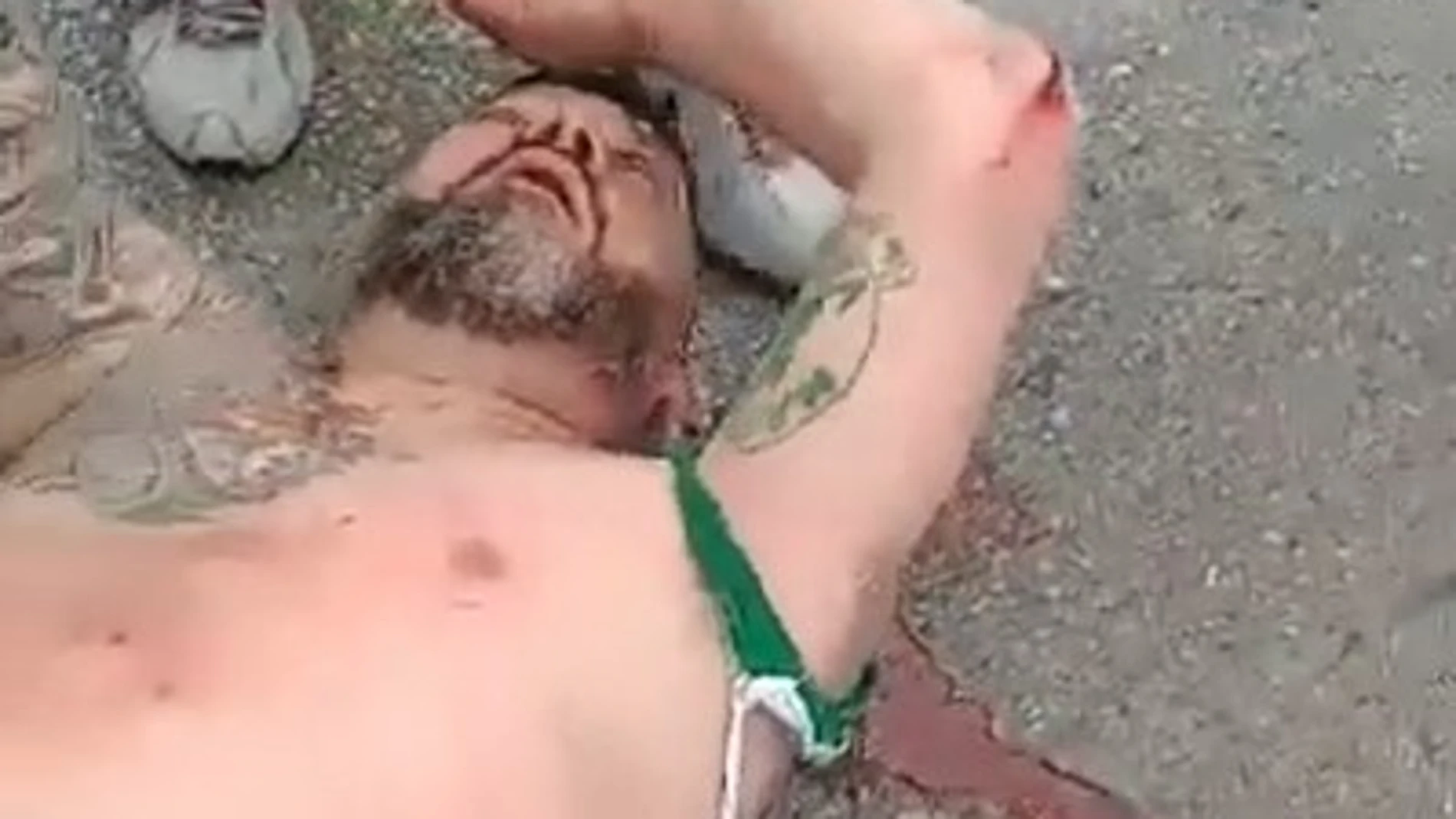 Imagen de la pelea entre hinchas del Cruzeiro y del Palmeiras