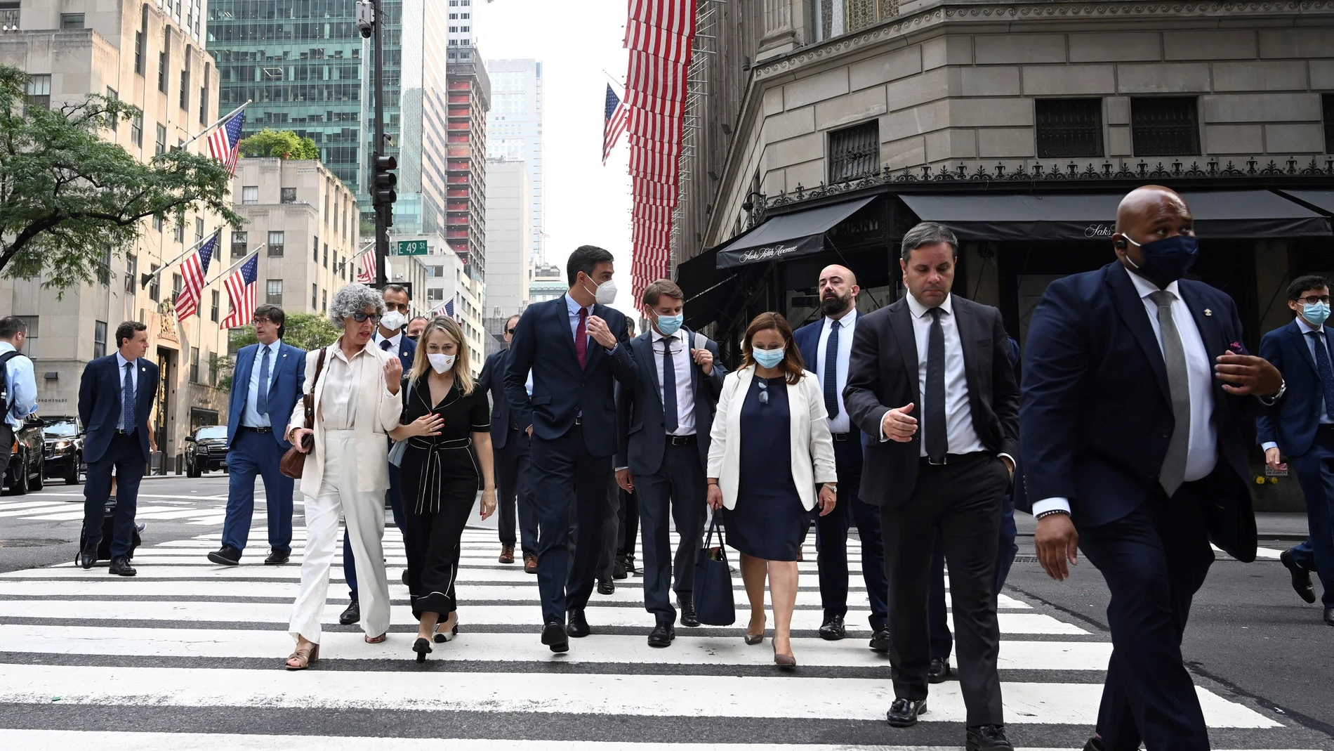 El presidente del Gobierno, Pedro Sánchez, en Nueva York el segundo día de su gira por Estados Unidos