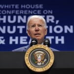El presidente de EE UU, Joe Biden, durante el congreso en la Casa Blanca para erradicar el hambre celebrado este jueves