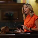 La diputada nacional del PP por Ávila y portavoz de Derechos Sociales del grupo popular en la Cámara Baja, Alicia García, interviene en el Congreso de los Diputados