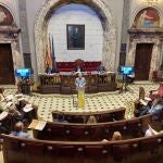 El alcalde de València, Joan Ribó, durante una intervención en el pleno ordinario de septiembre celebrado en el ayuntamiento de la ciudad.