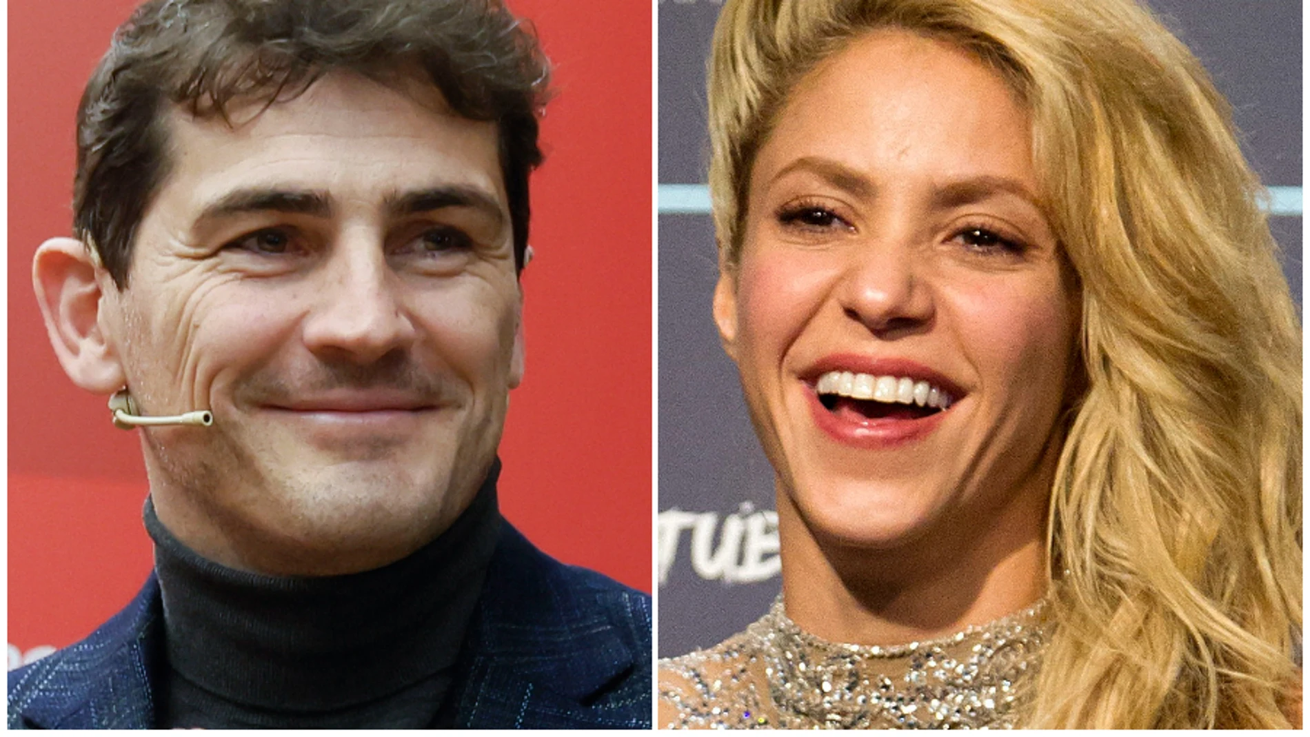 Iker Casillas y Shakira en un montaje