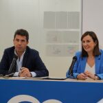 El presidente del PPCV, Carlos Mazón, y la secretaria general María José Catalá