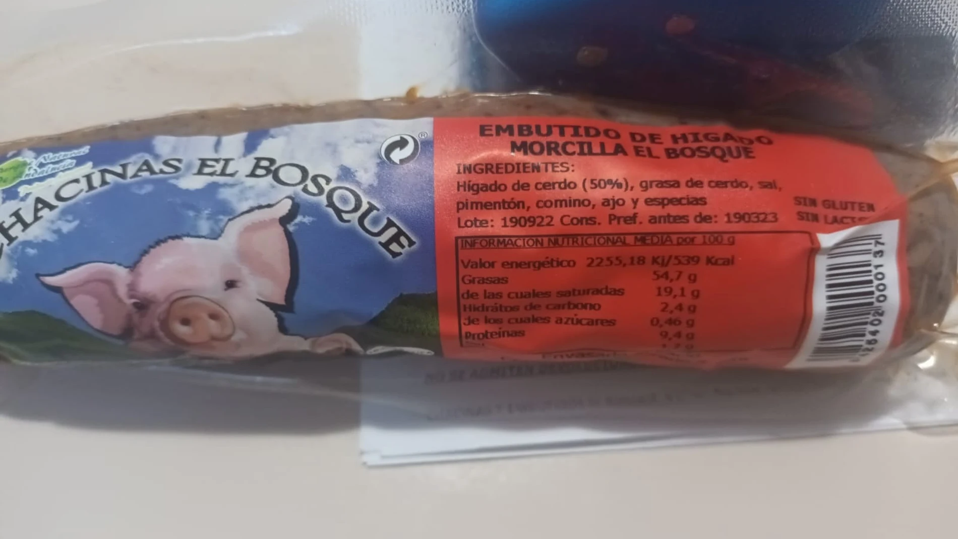 Producto del lote reritado. JUNTA DE ANDALUCÍA