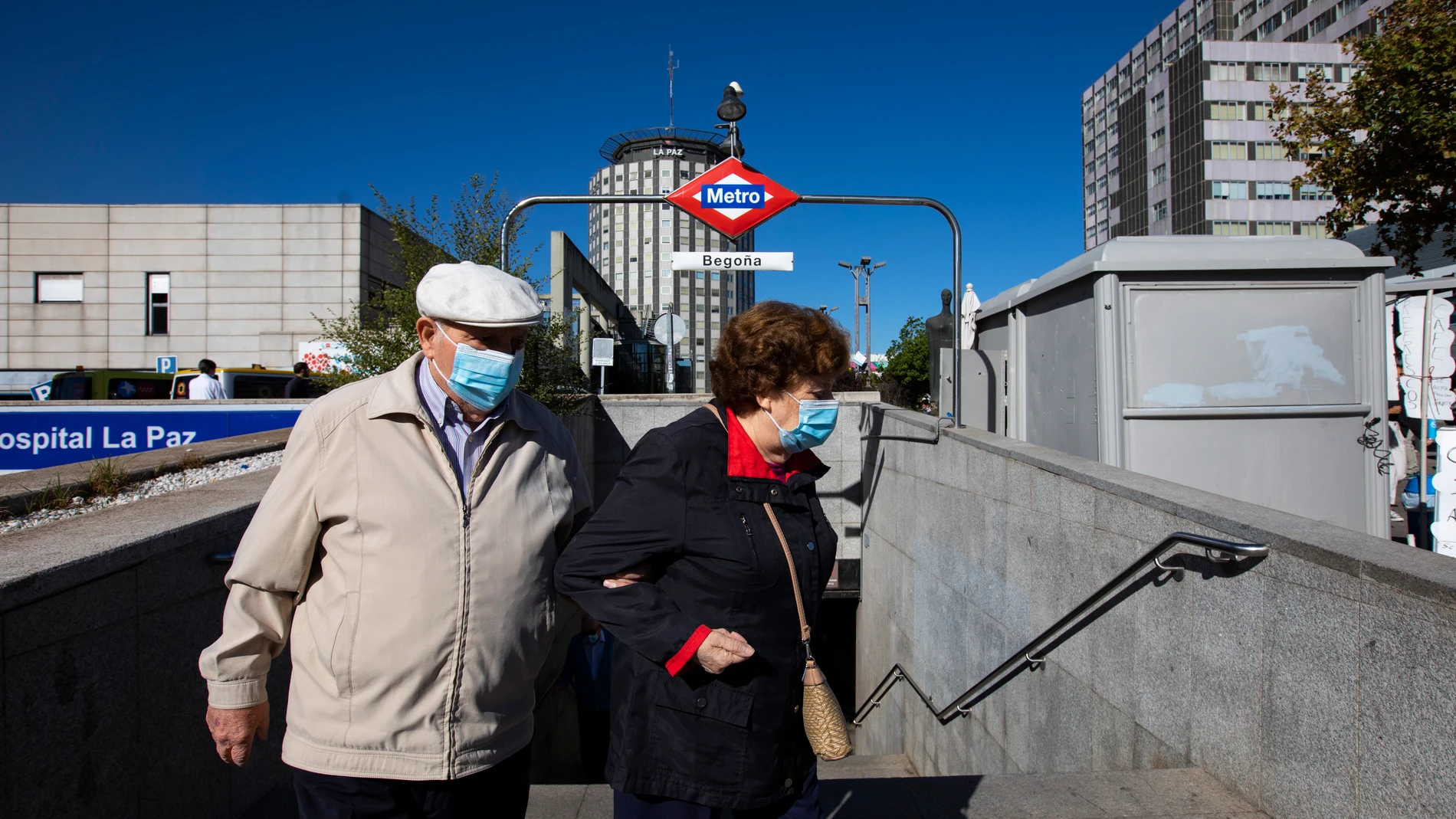 Estación de Metro de Begoña en el Hospital La Paz (Madrid)