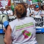 Afectados por Covid persistente en una manifestación el pasado 30 de septiembre