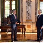 El presidente del CGPJ, Carlos Lesmes, junto al comisario europeo de Justicia, Didier Reynders, en el Tribunal Supremo