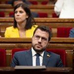 Pere Aragonès, en el Parlament