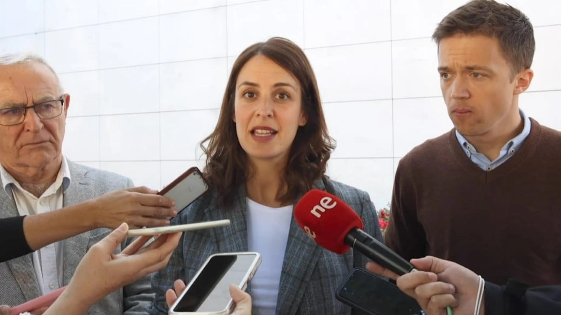 El alcalde de Valencia, Joan Ribó; la portavoz de Más Madrid en el Ayuntamiento de la capital, Rita Maestre, y el portavoz de Más País, Íñigo Errejón