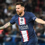 Messi durante un partido con el PSG
