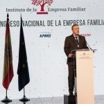 El presidente del instituto de la Empresa Familiar, Andrés Sendagorta, interviene en la inauguración del XXV Congreso Nacional de la Empresa Familiar, a 3 de octubre de 2022, en Cáceres, Extremadura (España). Cerca de 500 empresarios familiares procedentes de toda España tienen previsto reunirse en el congreso bajo el lema: ‘El latido de España’. El encuentro quiere expresar la idea de que el país se mueve y progresa gracias a la contribución de la sociedad civil y de las más de un millón de empresas familiares que realizan una actividad por su comunidad. Una de las novedades que presenta este XXV Congreso Nacional de la Empresa Familiar es que cuenta con la presencia de un país invitado especial. En este caso, Portugal. El congreso se celebra los días 3 y octubre y está organizado por el Instituto Familiar con la colaboración de Aeef y el patrocinio de Santander y KPMG.03 OCTUBRE 2022;CÁCERES;CONGRESO NACIONAL DE LA EMPRESA FAMILIAR;FE