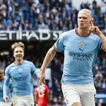 Haaland durante un partido