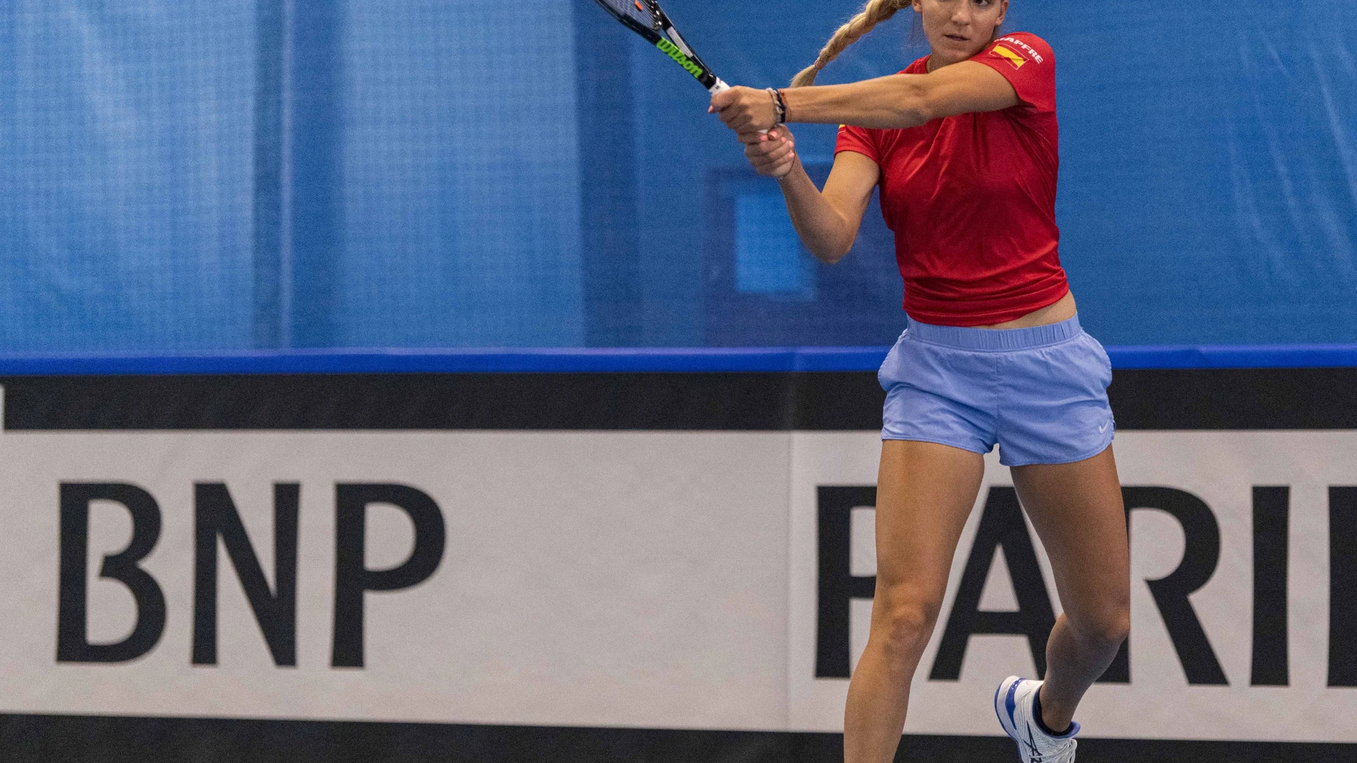 Rebeka Masarova, durante un partido