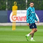 Ángel Di María durante un entrenamiento