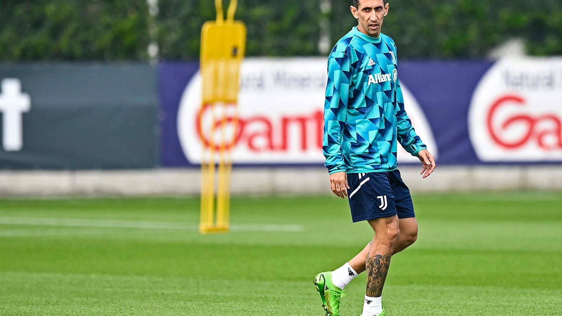 Ángel Di María durante un entrenamiento