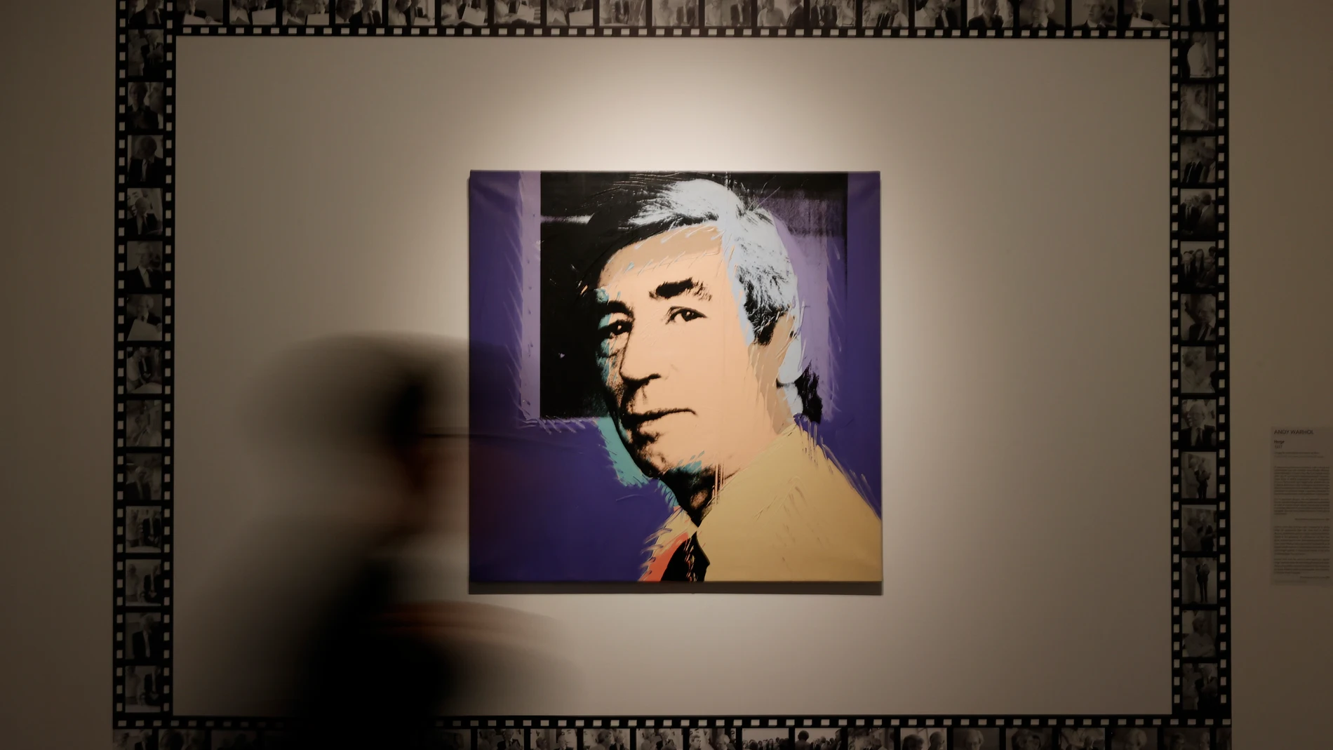 Retrato de Hergé realizado por Warhol