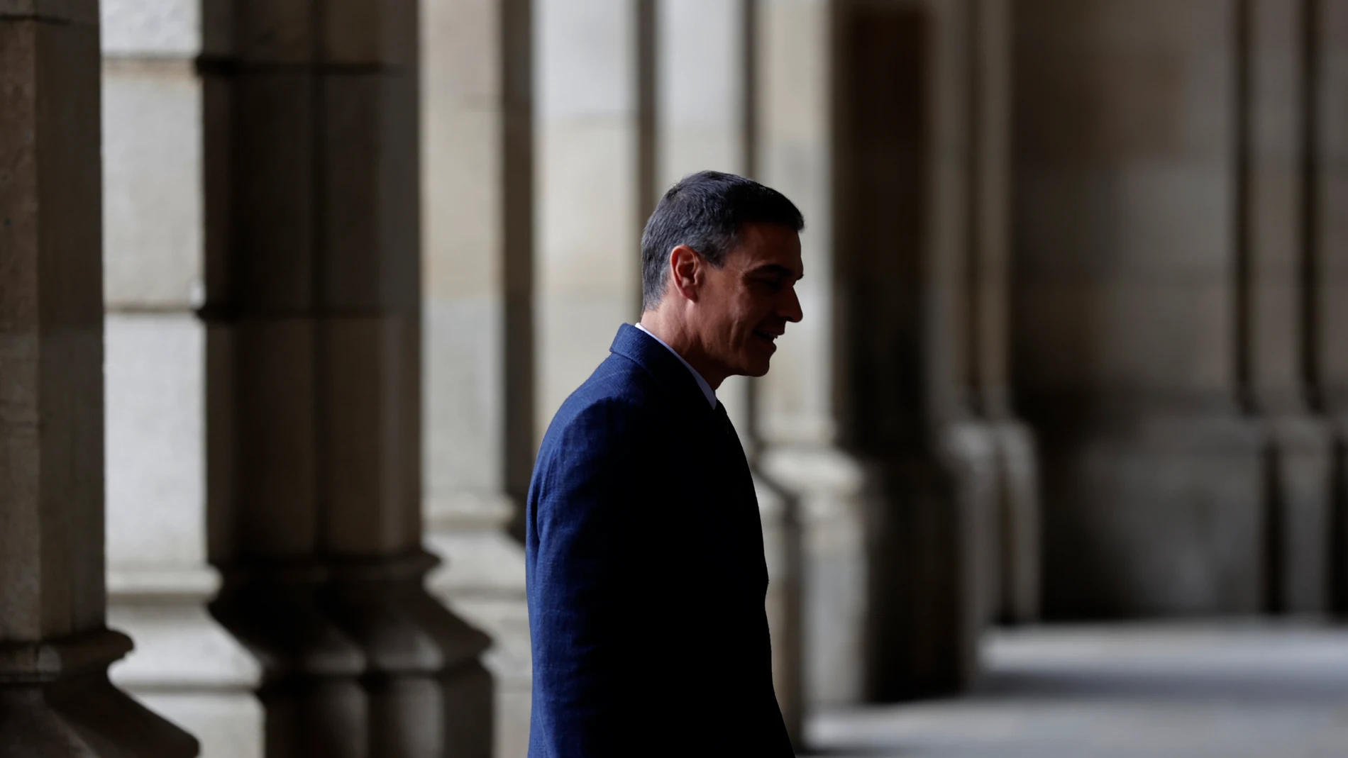 El presidente del Gobierno, Pedro Sánchez, ayer, a su llegada a la cumbre hispano-alemana en La Coruña