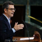 El ministro de Presidencia, Félix Bolaños durante el pleno celebrado este miércoles en el Congreso de los Diputados