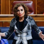 La ministra de Hacienda, María Jesús Montero, durante el último pleno del Congreso de los Diputados