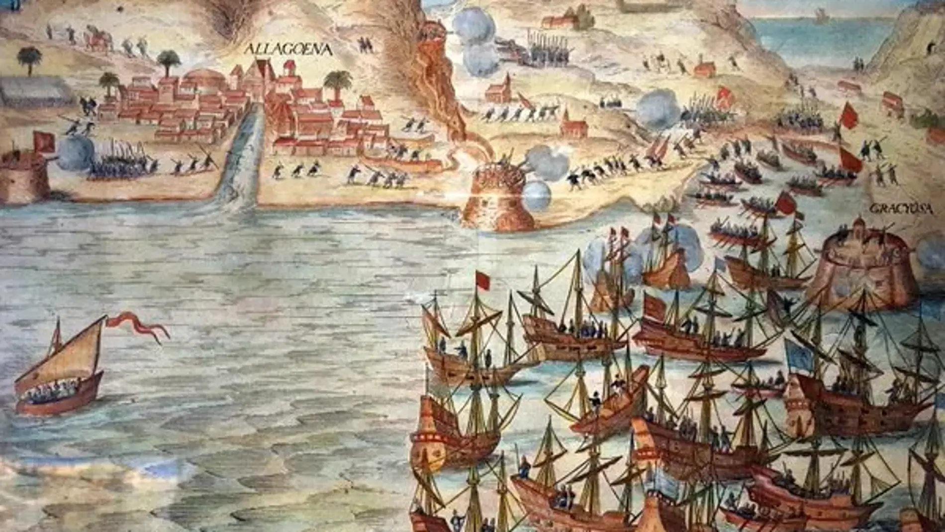 Ataque holandés a la Isla de Gran Canaria. Autor desconocido