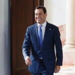 El presidentes de la Junta de Andalucía, Juanma Moreno, en San Telmo