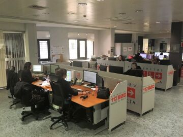 Imagen de la sala del Centro de Coordinaci&oacute;n de Emergencias 112 Regi&oacute;n de Murcia