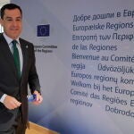 Juanma Moreno, en Bruselas