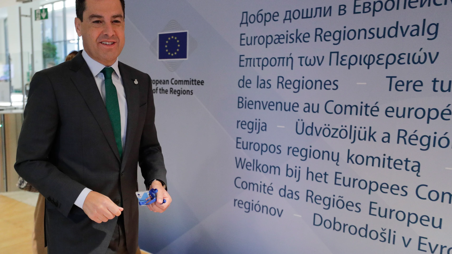 Juanma Moreno, en Bruselas