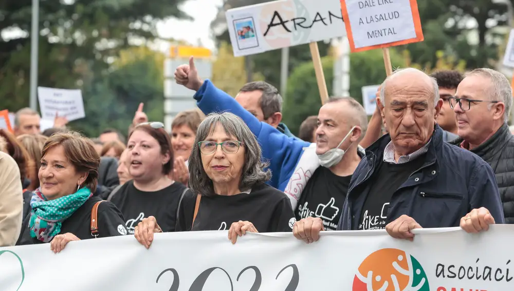 Manifestación y acto institucional de celebración del Día Mundial de la Salud Mental, organizado por la Federación Salud Mental Castilla y León