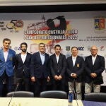 Alberto Plaza, alcalde de Simancas; Ander Martínez, presidente de la PGA de España; Carmelo Castillo, vicepresidente de la Federación de Castilla y León, y Osorio Pinilla, presidente de Golf Entrepinos, presentan el torneo