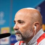 Jorge Sampaoli, en la rueda de prensa previa al Borussia Dortmund-Sevilla de Champions