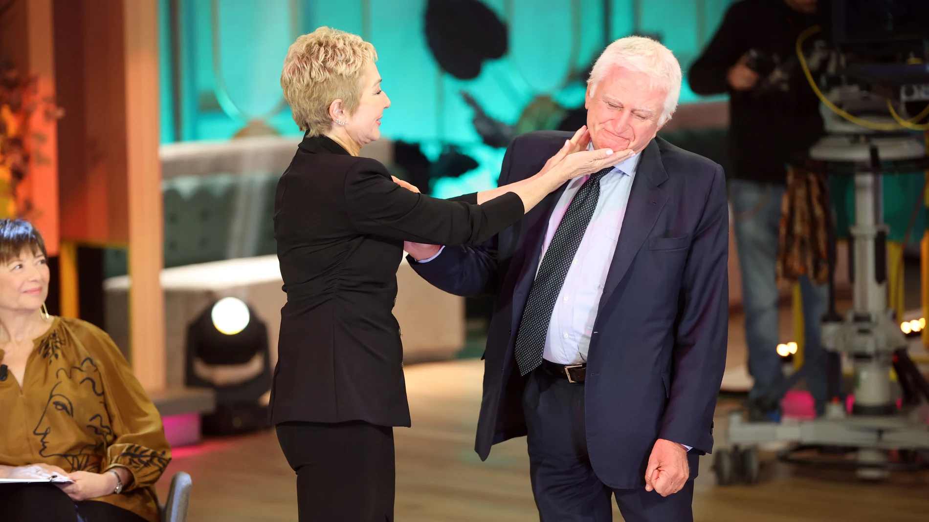 Ana Rosa Quintana con Paolo Vasile en el regreso a los platós de la presentadora