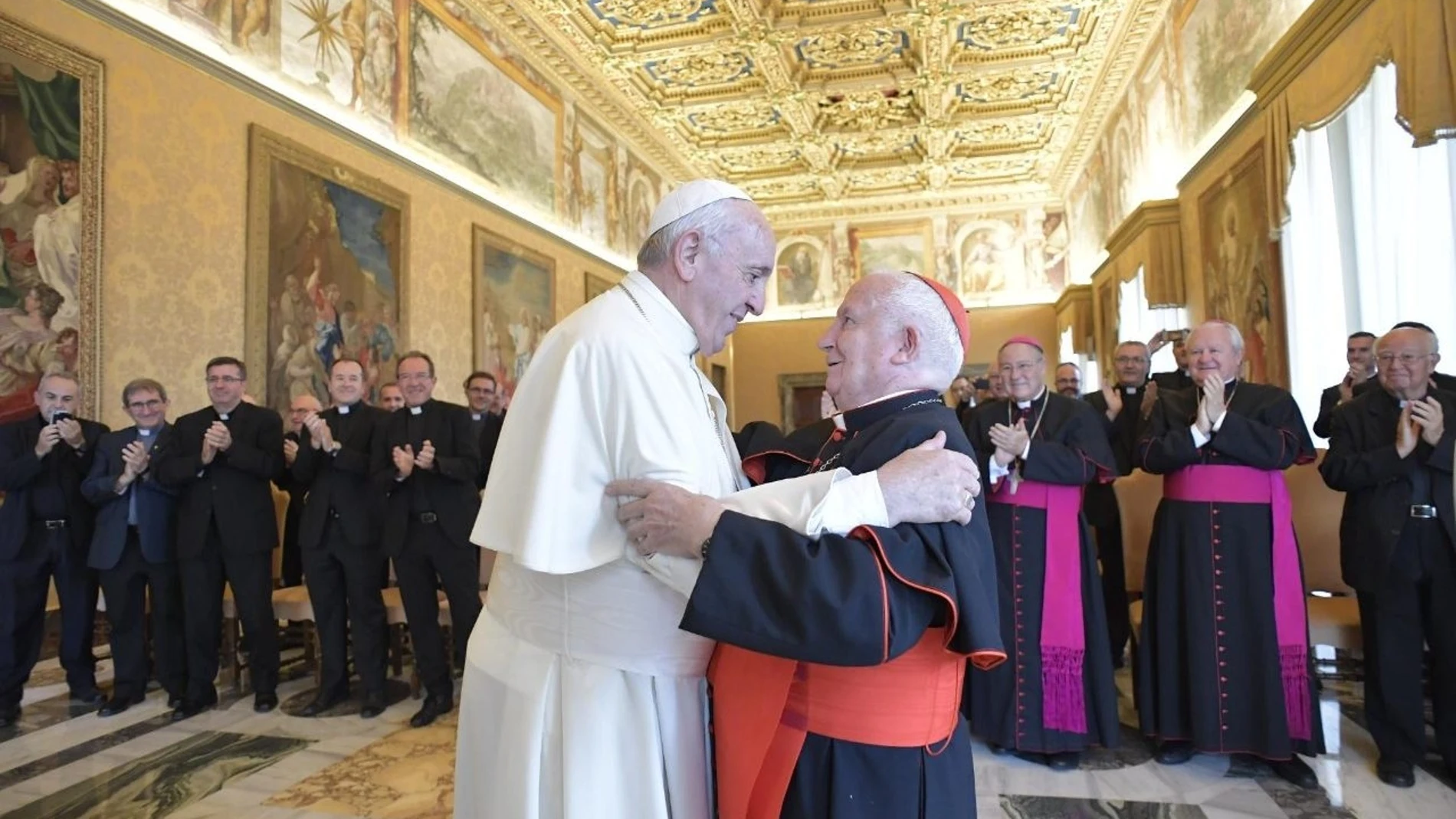 Saludo al Papa Francisco en el Vaticano