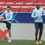 Ferran Jutglà y Balanta, en el último entrenamiento
