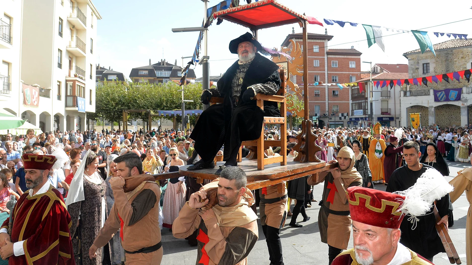 Recreación de la llegada de Carlos I de España y V de Alemania a Medina de Pomar (Burgos)