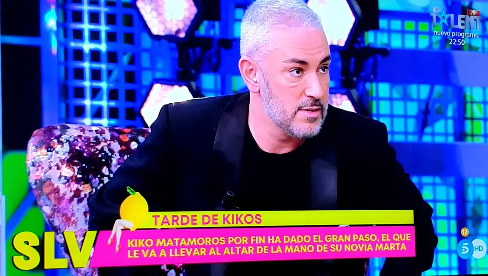 El nuevo Kiko Hernández durante la tarde de este martes en 'Sálvame'