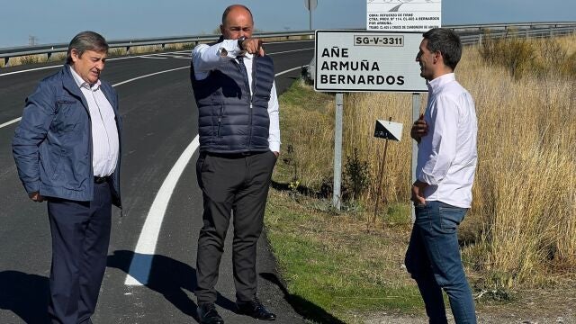 Miguel Ángel de Vicente visita las obras de carreteras en la provincia