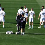 Entrenamiento del Real Madrid en Valdebebas antes del Clásico contra el Barcelona