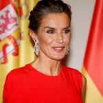 La Reina Letizia durante una cena en honor a los reyes de España presidida por el presidente de la República Federal de Alemania.
