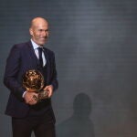 Zinedine Zidane en la gala del 'Balón de Oro'