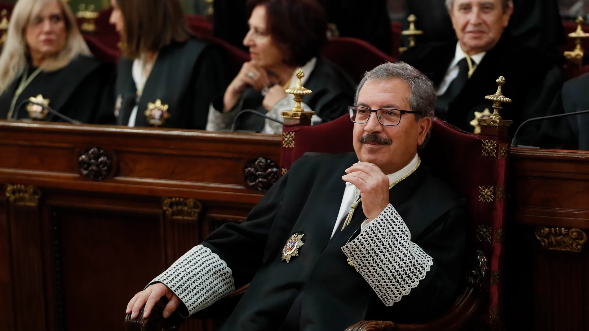 El presidente interino del Consejo General del Poder Judicial (CGPJ), Rafael Mozo, en el Tribunal Supremo
