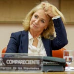 La presidenta interina del Consejo de Administración de la Corporación RTVE, Elena Sánchez, compareció en la Comisión de Presupuestos del Congreso